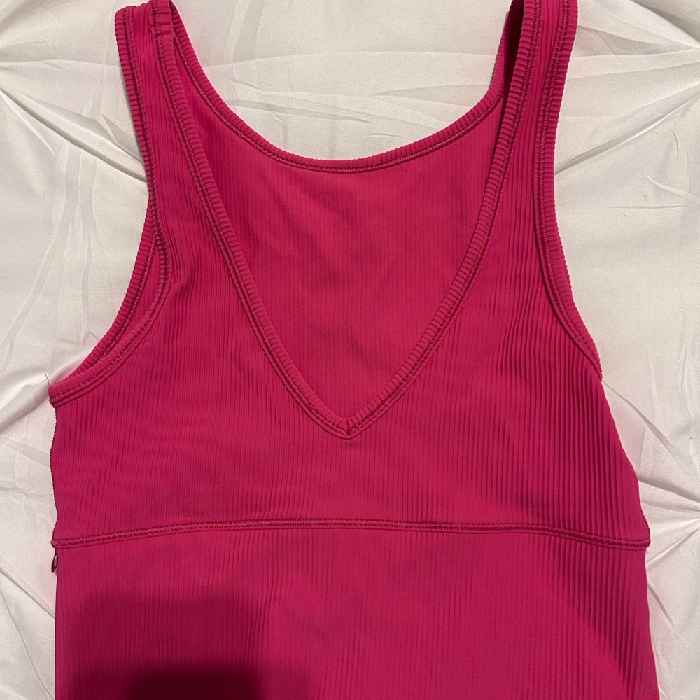 Lululemon Power Pivot Ribbed Tank Top Hot Pink